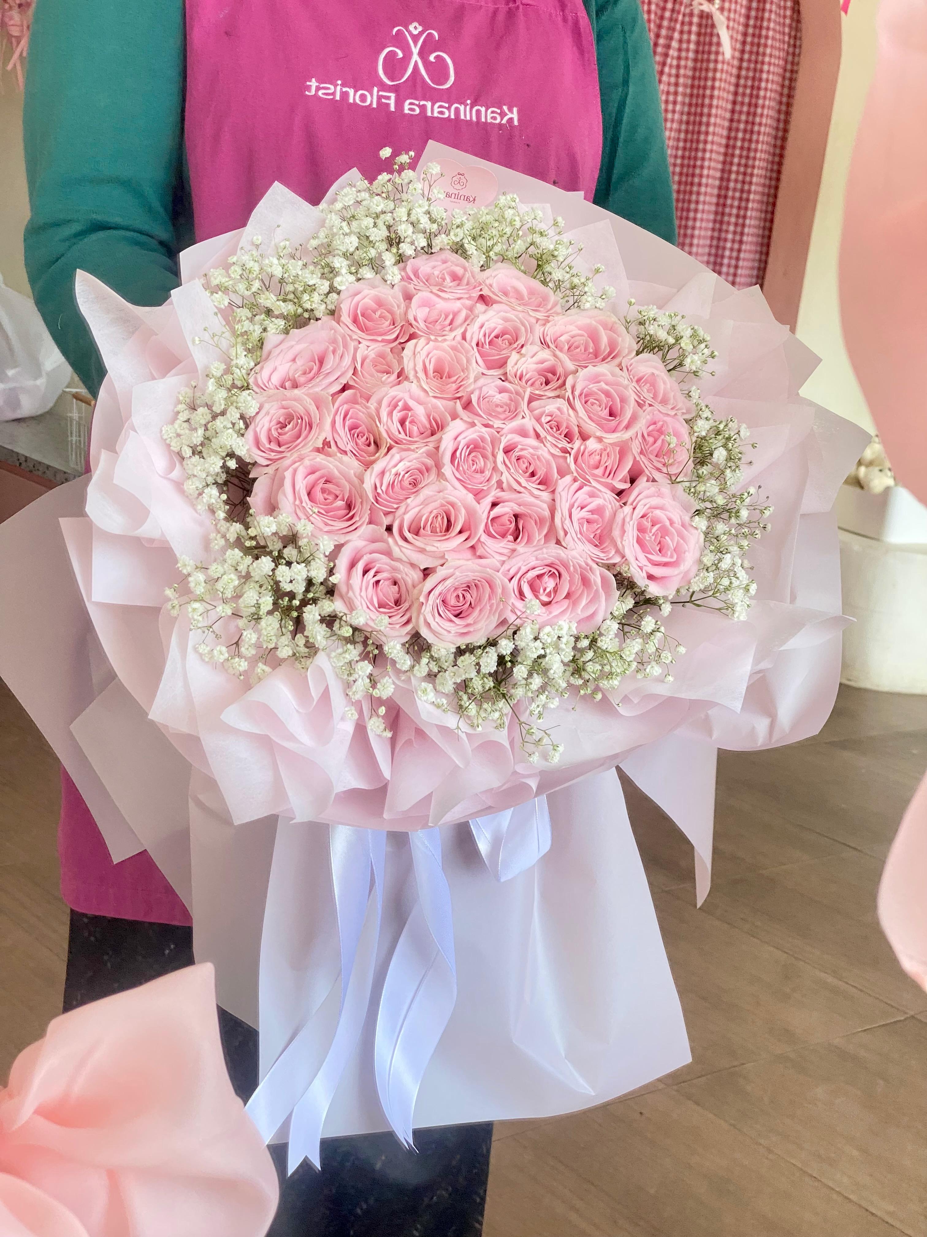 Kode P - 30 Tangkai Mawar Pink Soft