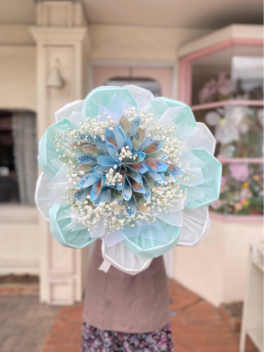 Money Bouquet Kelopak Bunga Sedang